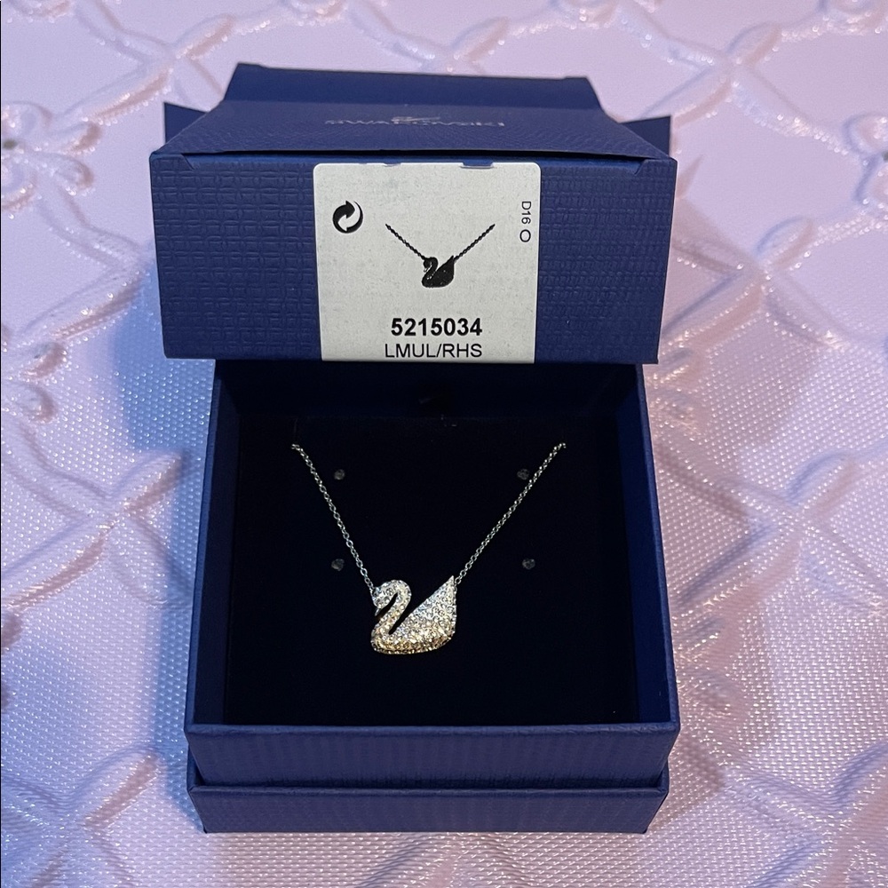 Swarovski Silver Swan Necklace